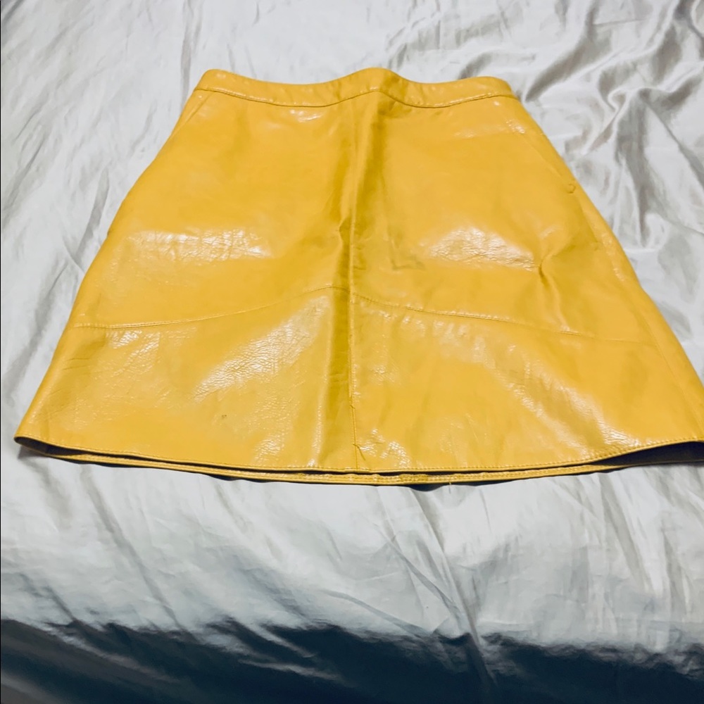 Faux leather skirt